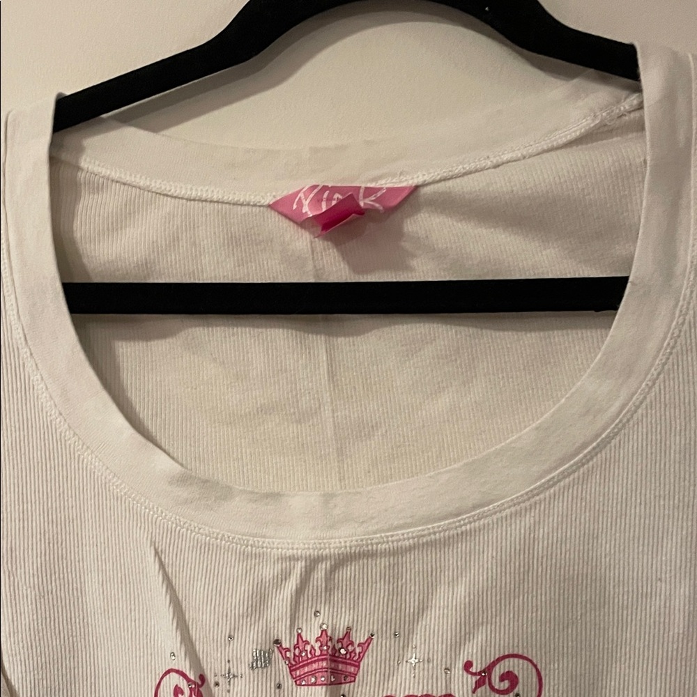 PINK Victoria's Secret Cream and Pink Long Sleeve Tee - Picture 5 of 5